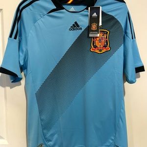 Adidas ESPANA RFCF Spain Blue Soccer Jersey Campeones 1964 De Europa 2008
